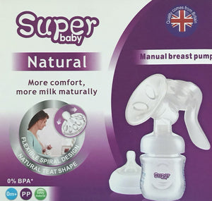 EXTRACTOR DE LECHE MATERNA CON MANILLA DE SUCCION + MAMADERA + CHUPETE