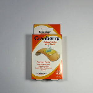 PARCHE CURITA RESISTENTE AL AGUA CAJA 30 UNID CRANBERRY