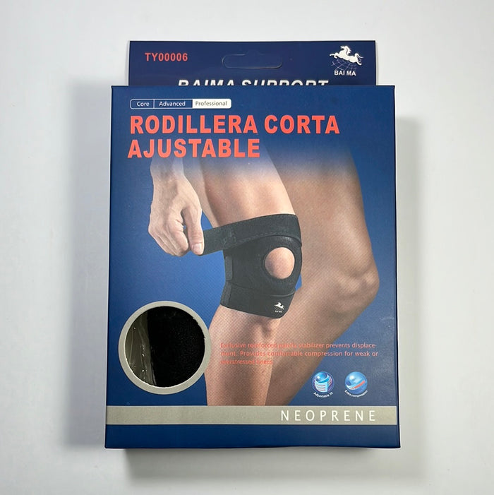 RODILLERA ORTOPEDICA CON ROTULA CORTA AJUSTABLE