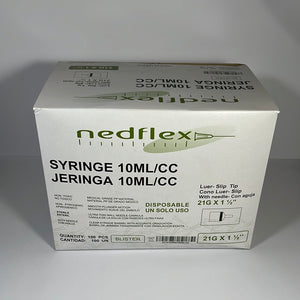 JERINGA LUER SLIP 10cc C/AGUJA 21G x 1 1/2