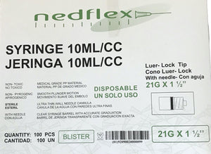 JERINGA LUER LOCK 10cc C/AGUJA 21G x 1 1/2