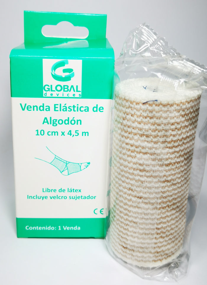 VENDA ELASTICA COLOR PIEL ALGODON 10cm x 4,5mts